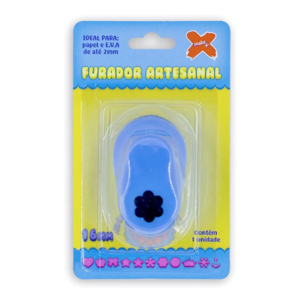 Furador Papel E Eva Regular Flor 6 Petalas 16Mm Make+ (Unidade) - imagem 3