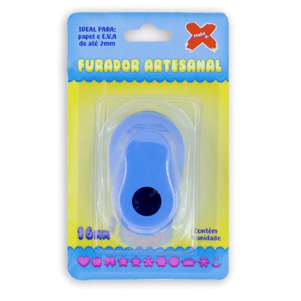 Furador Papel E Eva Regular Circulo 16Mm Make+ (Unidade) - imagem 3