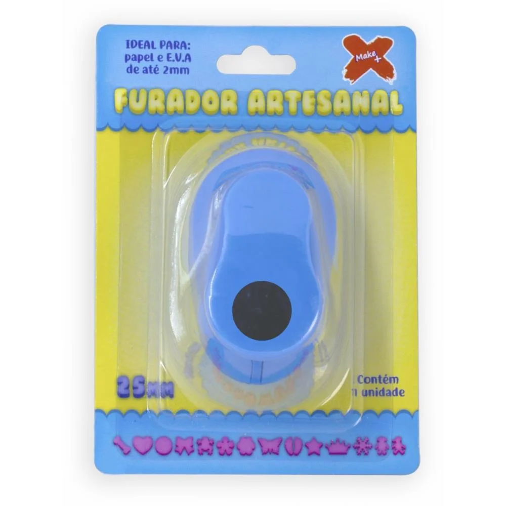 Furador Papel E Eva Jumbo Circulo 25Mm Make+ (Unidade) - imagem 3