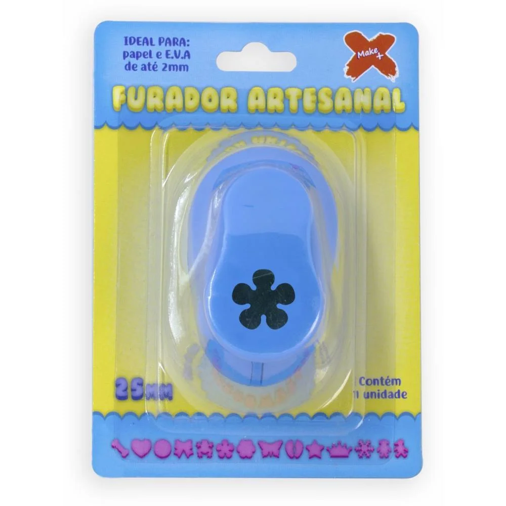 Furador Papel E Eva Jumbo Flor Helice 25Mm Make+ (Unidade) - imagem 3
