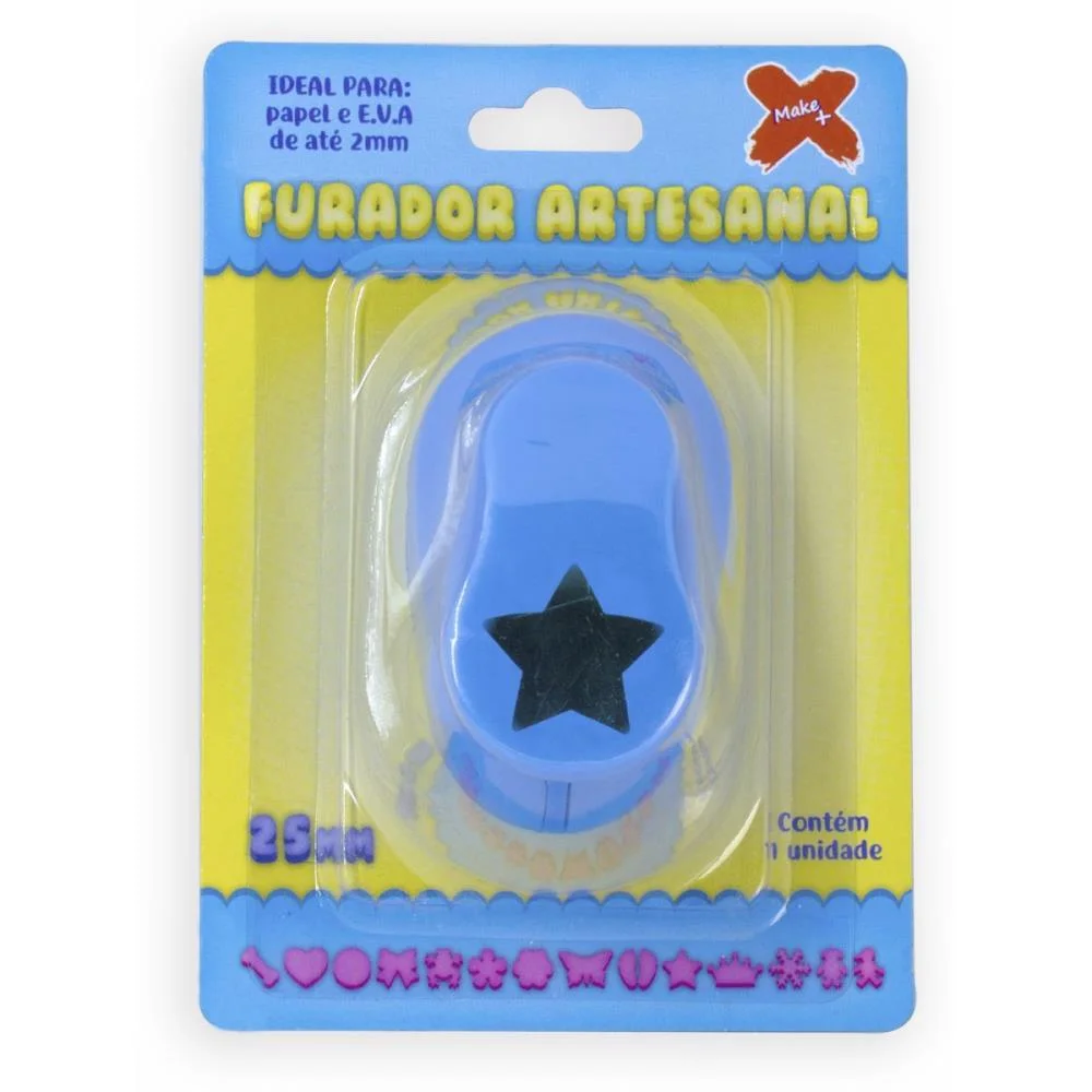 Furador Papel E Eva Jumbo Estrela 25Mm Make+ (Unidade) - imagem 3