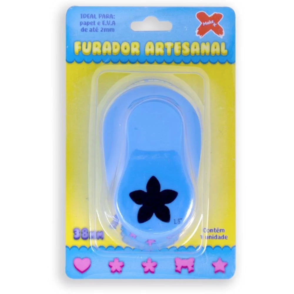 Furador Papel E Eva Gigante Flor 5 Petalas 38Mm Make+ (Unidade) - imagem 2