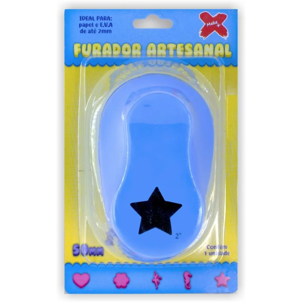 Furador Papel E Eva Gigante Estrela 50Mm Make+ (Unidade) - imagem 2