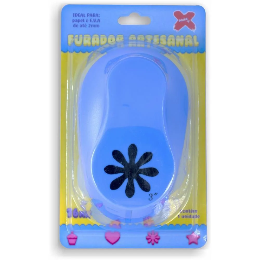 Furador Papel E Eva Gigante Flor 76Mm Make+ (Unidade) - imagem 3