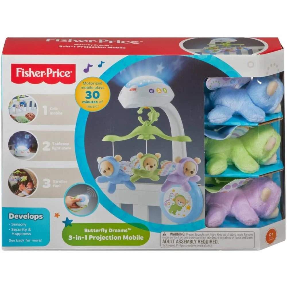 Fisher-Price Newborn Toys Super Mobile Urso Fofinho 3Em1 Mattel (Unidade) - imagem 3