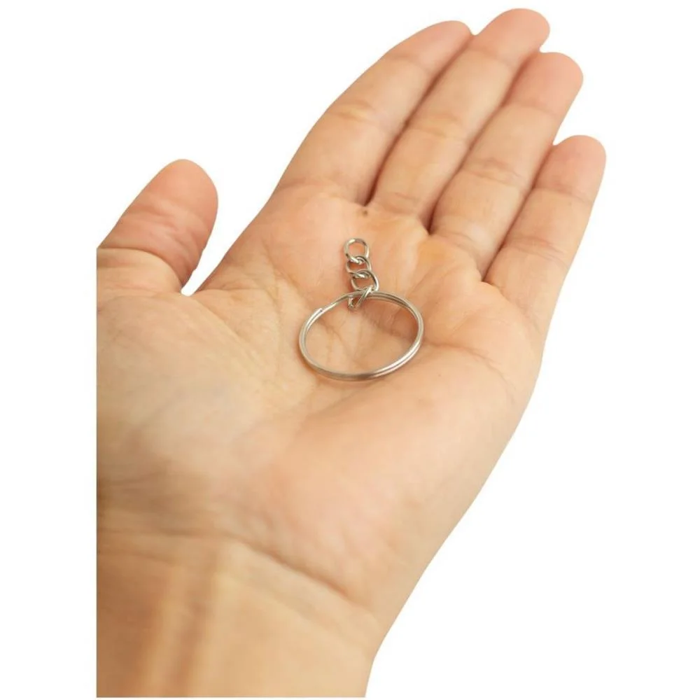 Artesanato Argola Chaveiro Corrente 25Mm Kit (Pct.c/100) - imagem 5