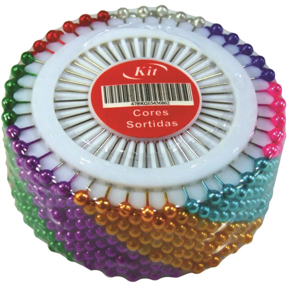 Alfinete Costura Kit Cabeca Colorida Disco Kit (Pct.c/12) - imagem 3