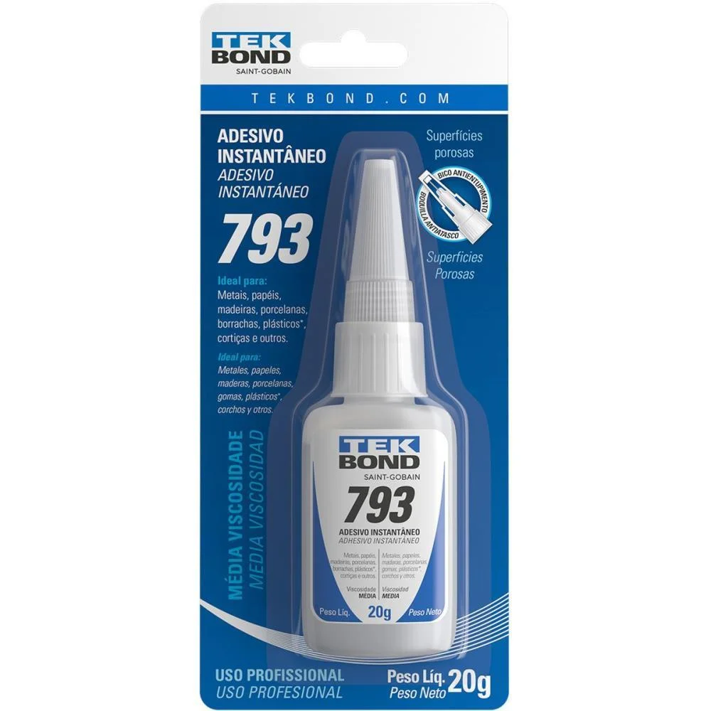 Cola Adesivo Instantâneo 793 20G Tekbond (Blister) - imagem 3