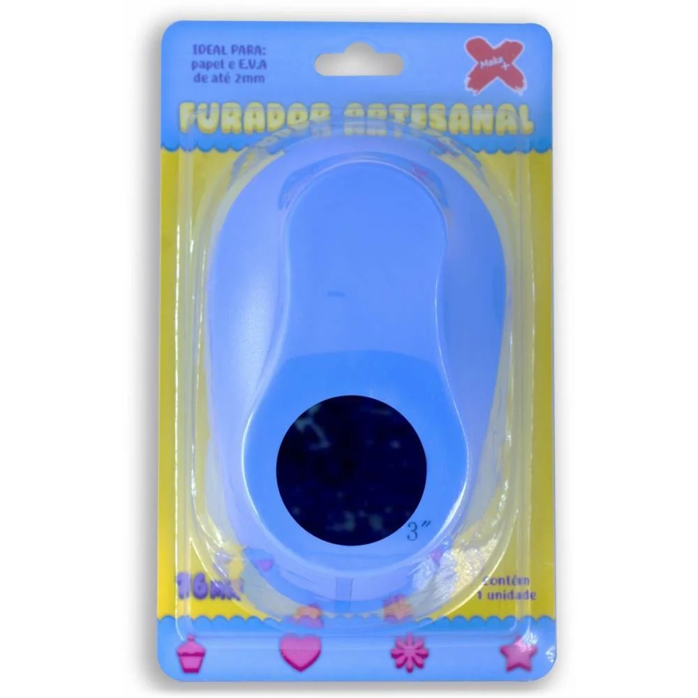 Furador Papel E Eva Gigante Circulo 76Mm Make+ (Unidade) - imagem 2