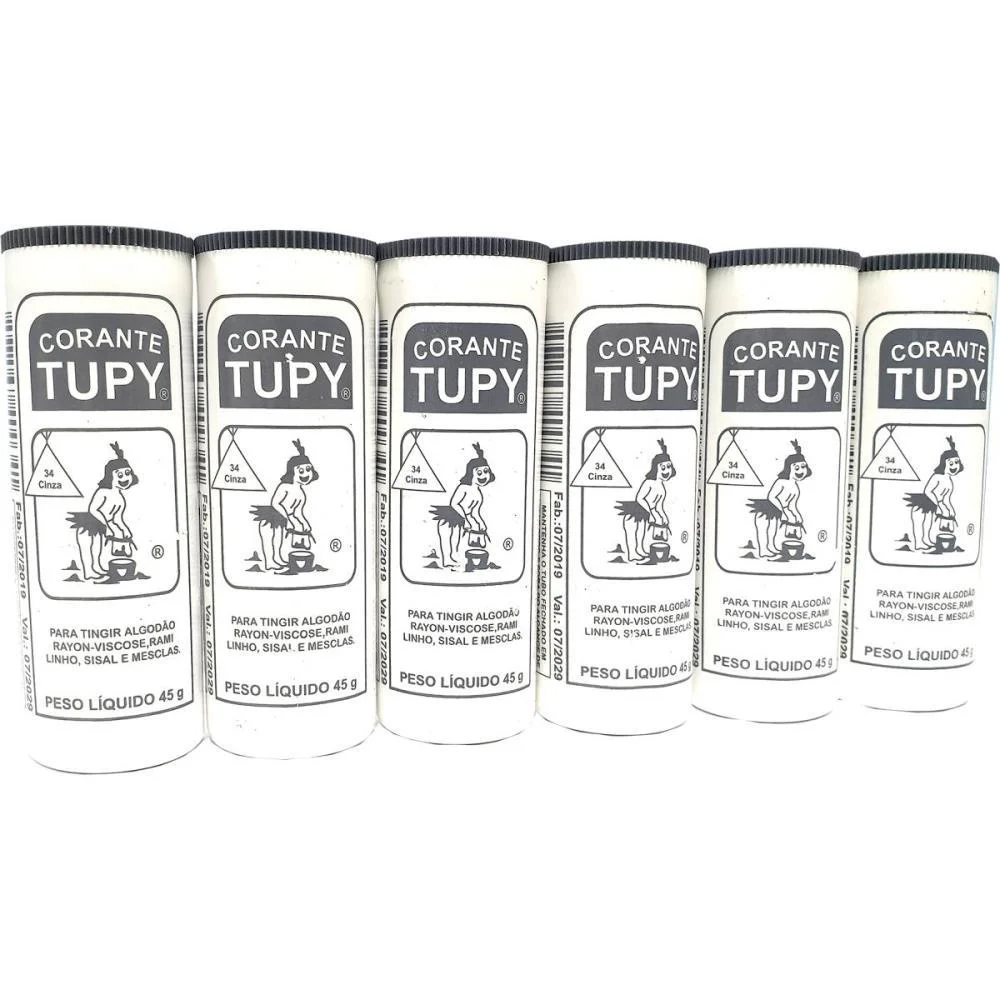 Corante Em Po Cinza Tupy Algodao Corantes Tupy (Pct.c/06) - imagem 3
