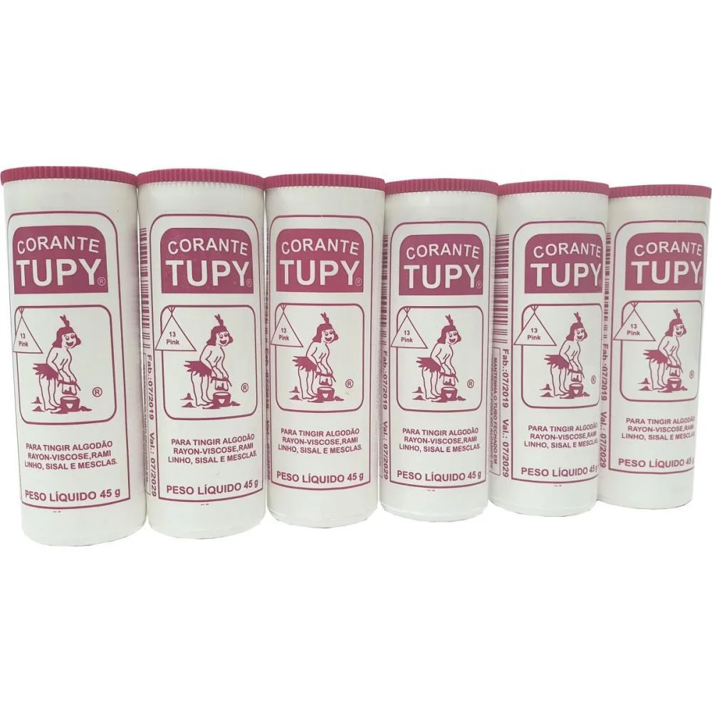 Corante Em Po Pink Tupy Algodao Corantes Tupy (Pct.c/06) - imagem 2