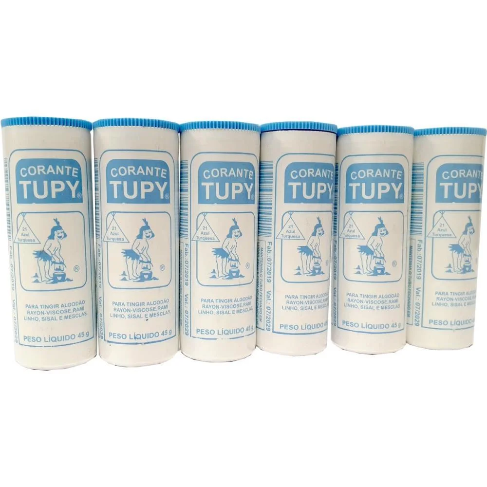 Corante Em Po Azul Turqueza Tupy Algodao Corantes Tupy (Pct.c/06) - imagem 2