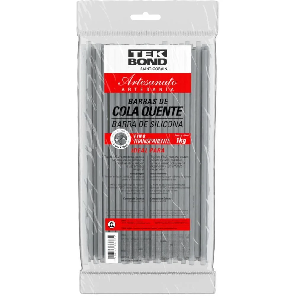 Cola Quente Refil Fina 1 Kg.transparente Tekbond (Pacote) - imagem 3
