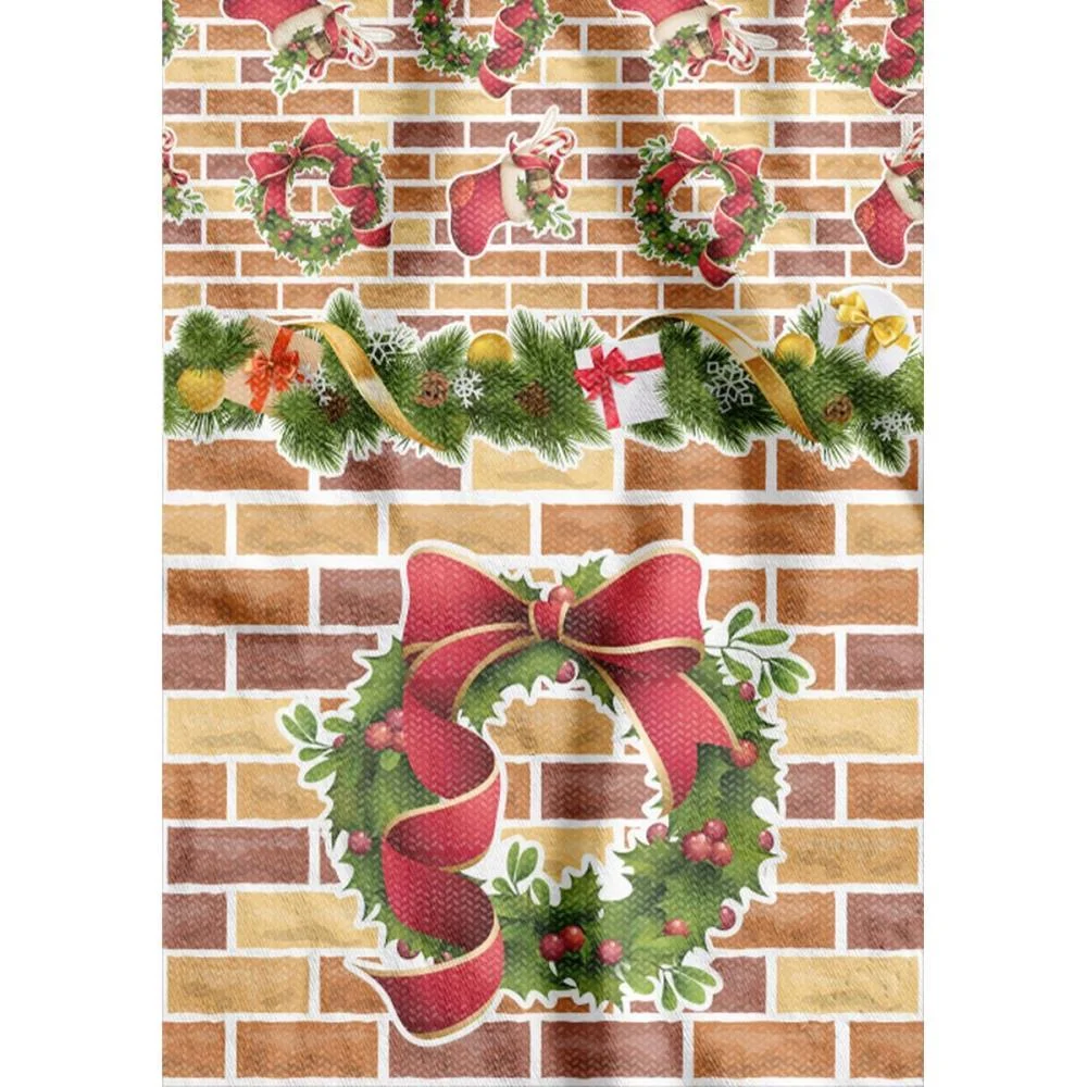 Tnt Estampado 1,40M 40G Natal Tijolo Natalino Supper (Rl-25Mts) - imagem 3