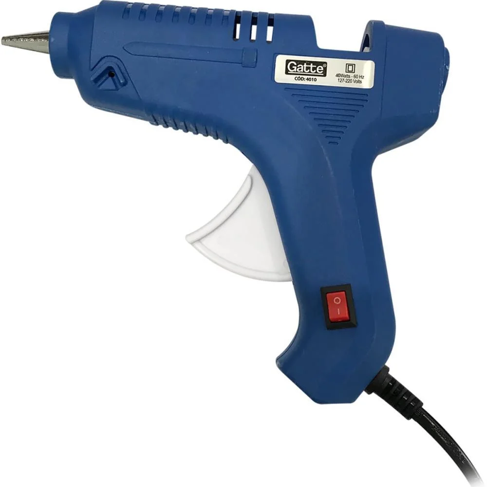 Pistola De Cola Quente 40W Grande Bivolt Prof. Azul Make+ (Unidade) - imagem 2