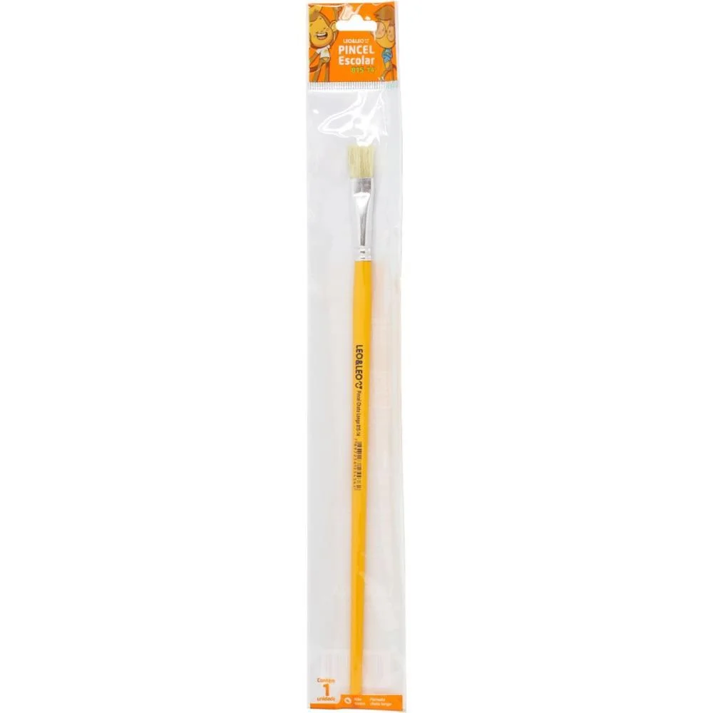 Pincel Artesanal Chato 815 N.10 Amarelo Bl.c/1 Leonora (Blister) - imagem 2