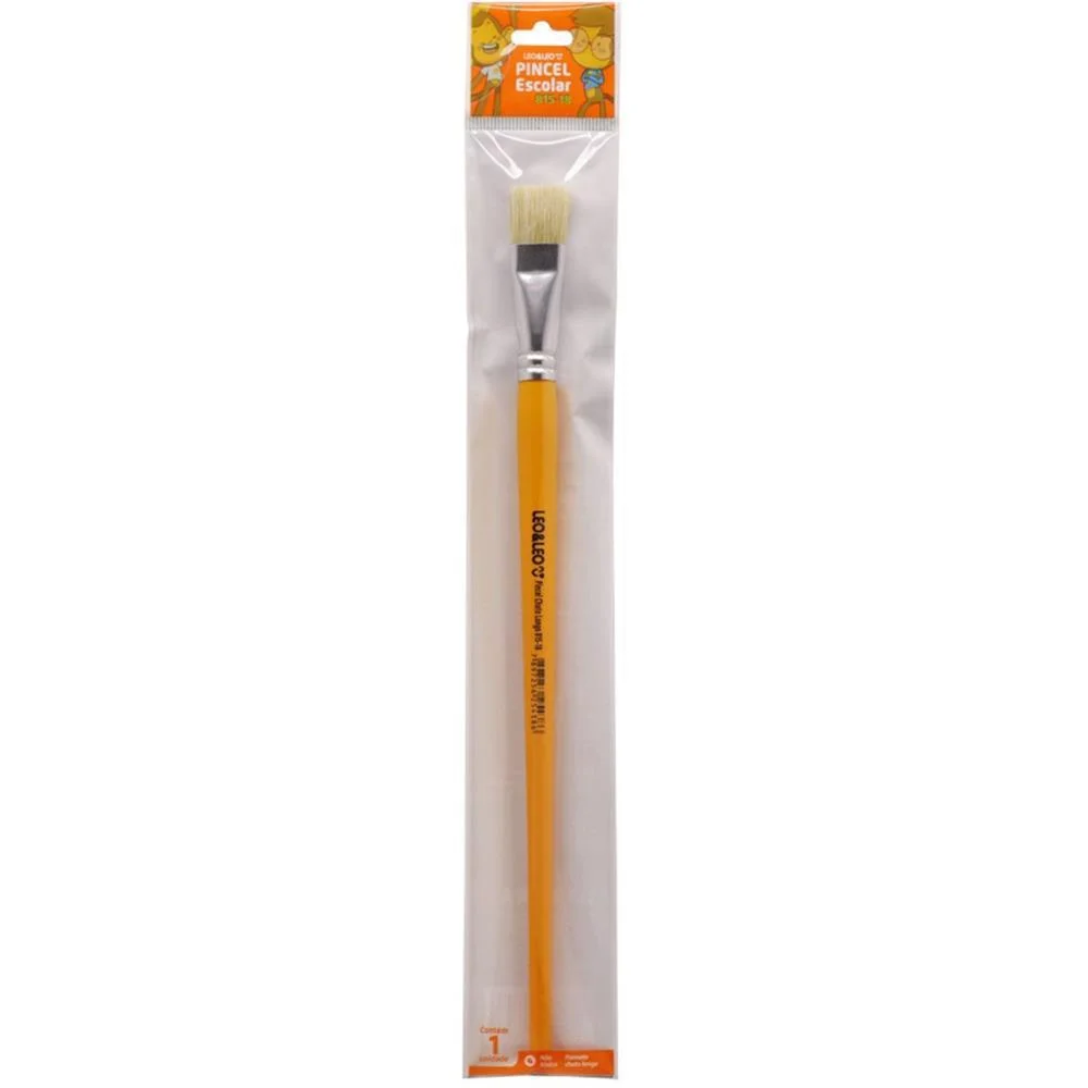 Pincel Artesanal Chato 815 N.18 Amarelo Bl.c/1 Leonora (Blister) - imagem 2