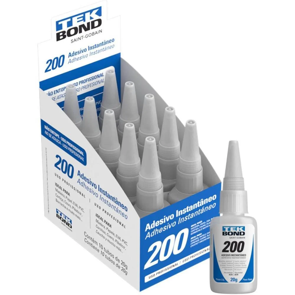 Cola Adesivo Instantaneo 200 20G Tekbond (Cx.c/10) - imagem 3