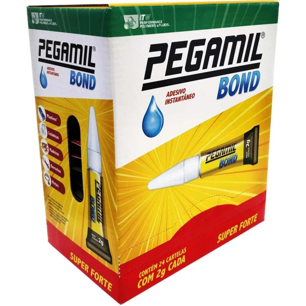 Cola Adesivo Instantaneo Bond 2G Blister Pegamil (Cx.c/24) - imagem 4