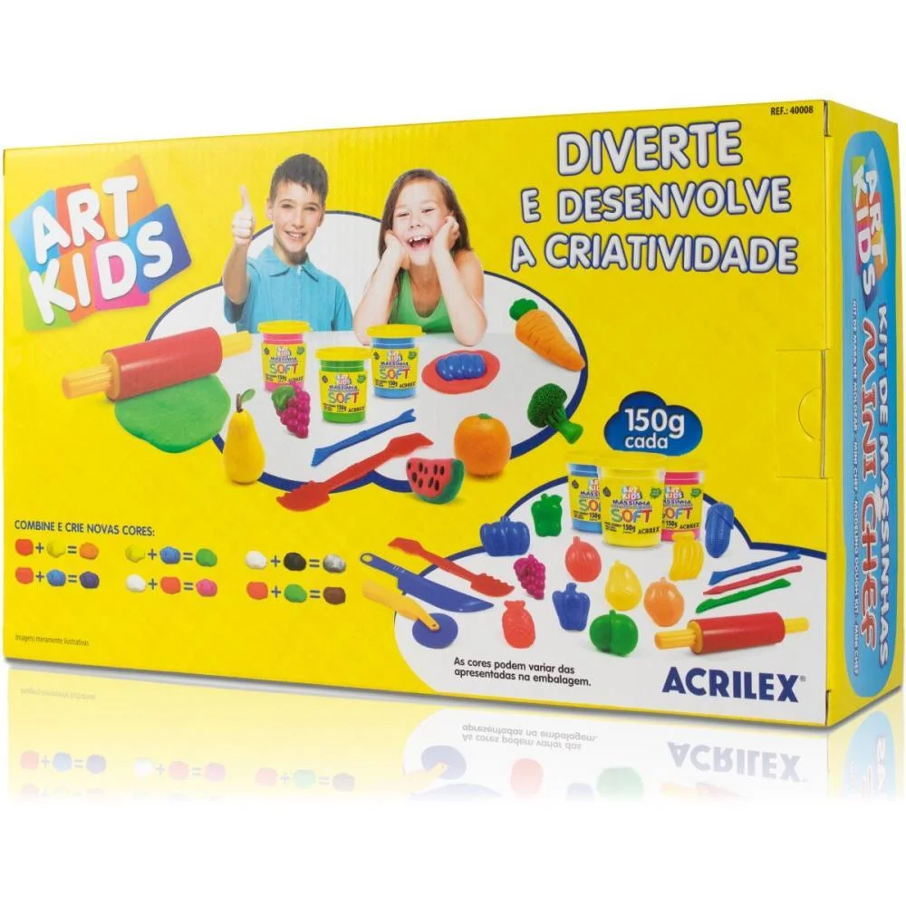 Massa Para Modelar Criativa Art Kids Mini Chef Acrilex (Unidade) - imagem 4