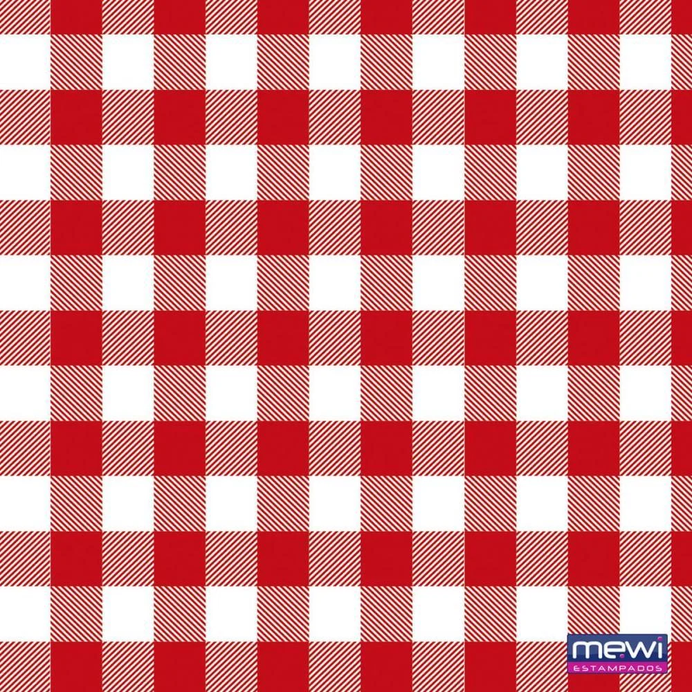 Tnt Estampado 1,40M 40G Xadrez Vermelho Mewi (Rl-25Mts) - imagem 2