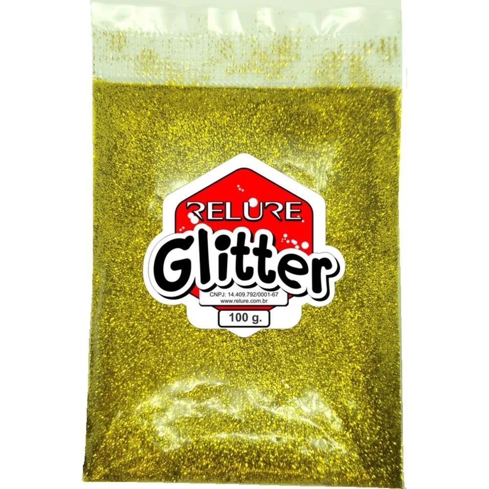 Glitter Pvc Ouro Brilho 100G. Honey (Unidade) - imagem 3