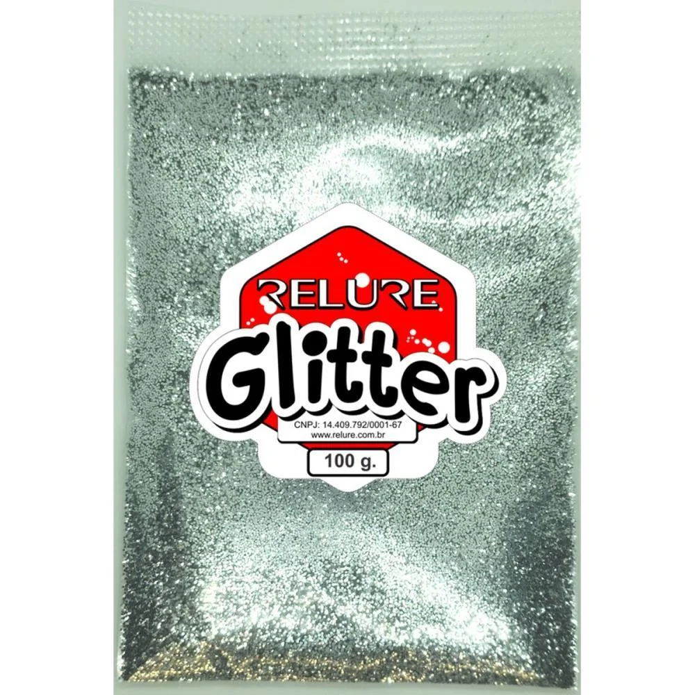Glitter Pvc Prata 100G. Honey (Unidade) - imagem 3