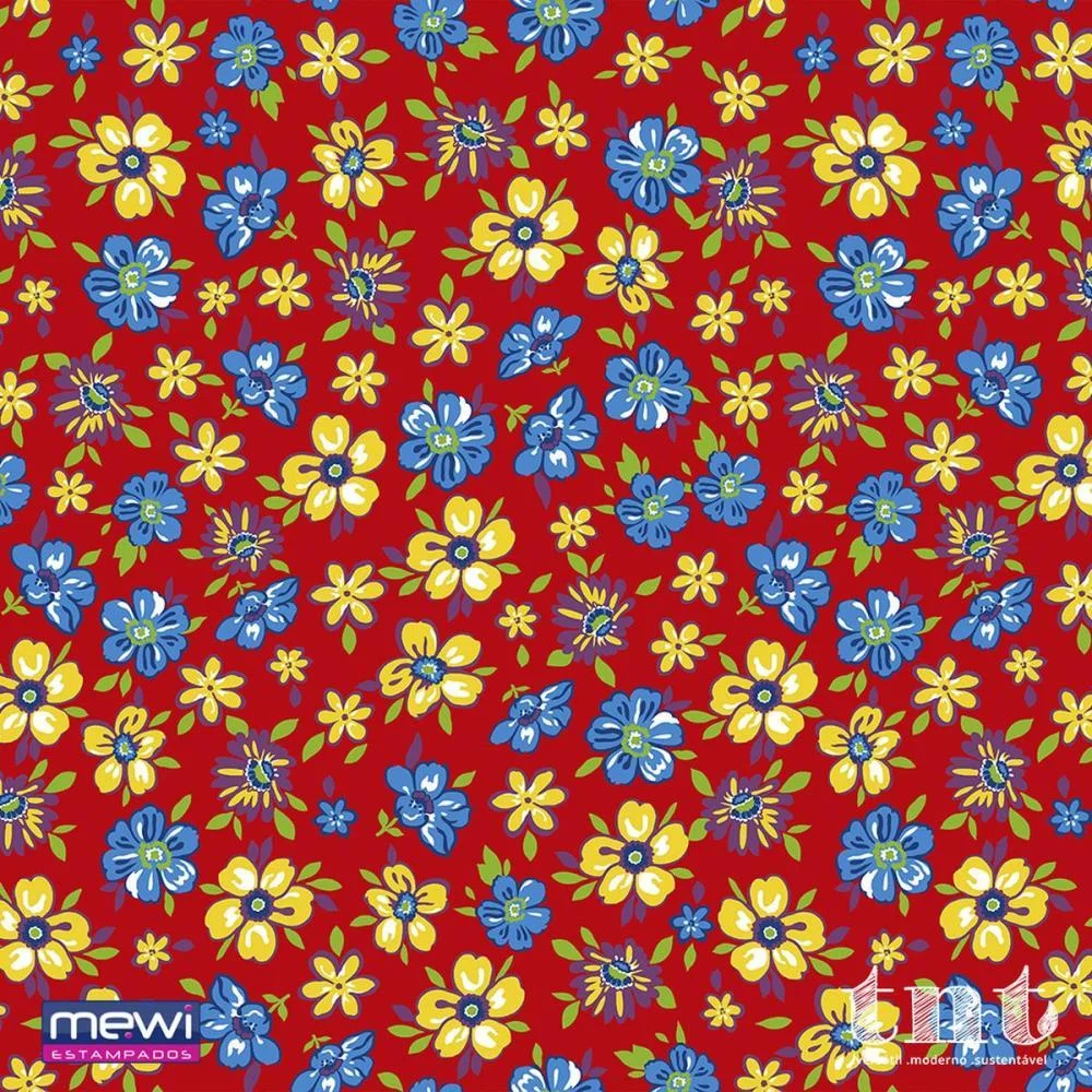 Tnt Estampado 1,40M 40G Chita Vermelho Mewi (Rl-25Mts) - imagem 4