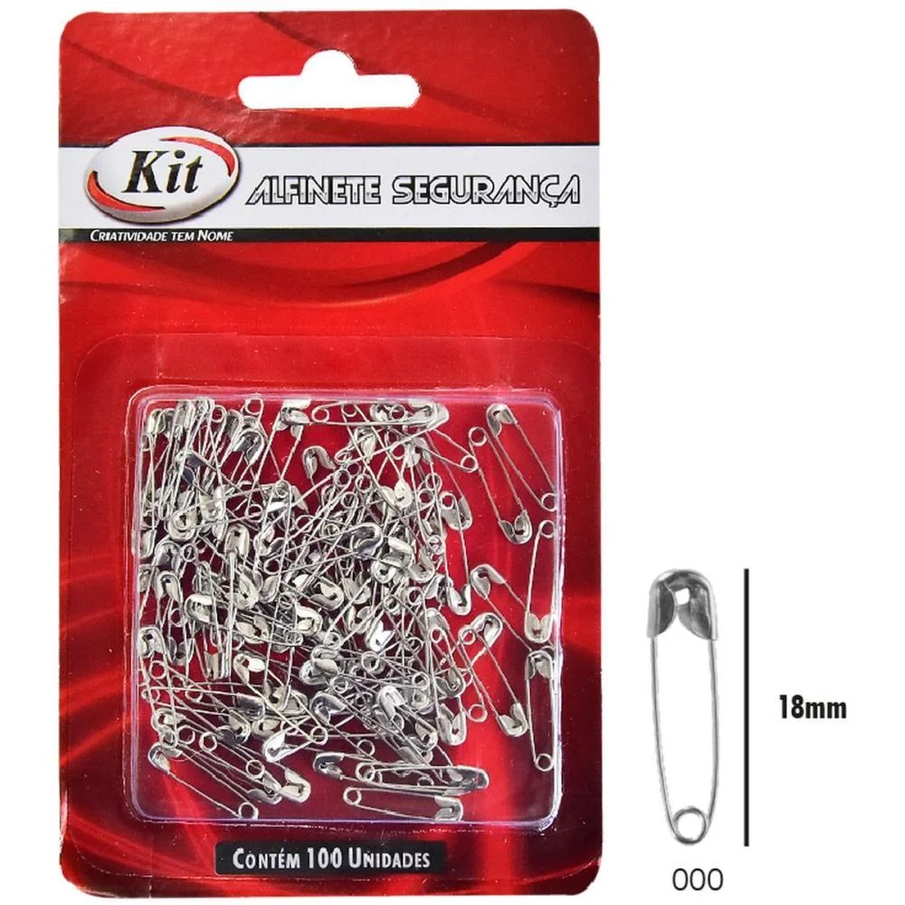 Alfinete Segurança N.000 Aço Niquelado Kit (Ct.c/100) - imagem 3