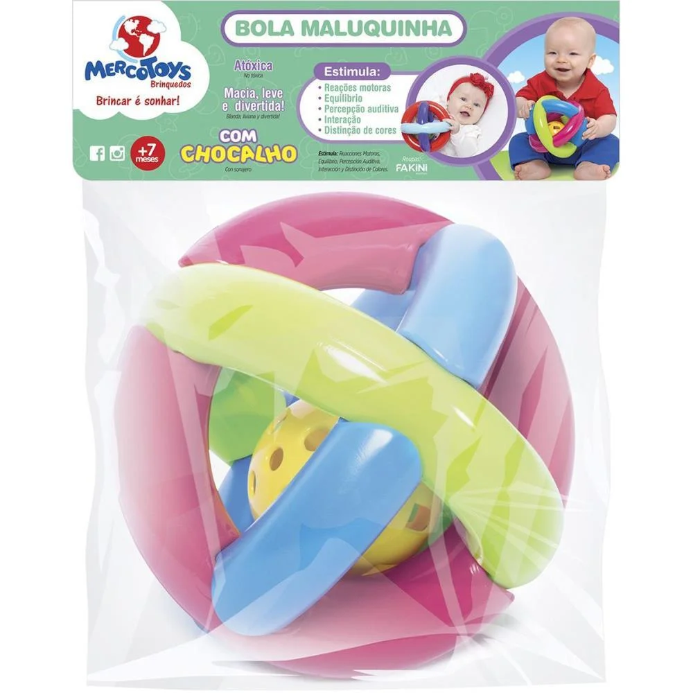 Brinquedo Para Bebe Bola Maluquinha Merco Toys (Unidade) - imagem 7