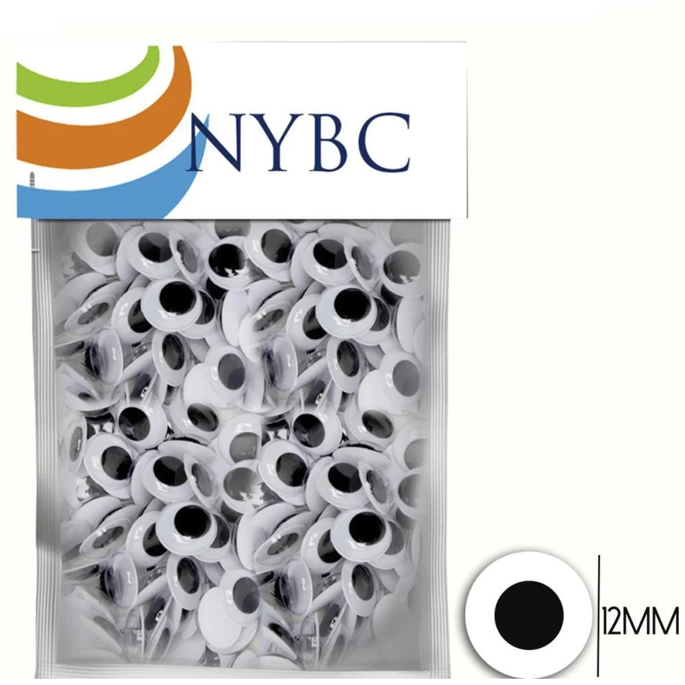 Artesanato Olho Movel 10Mm Preto Nybc (Pct.c/100) - imagem 3