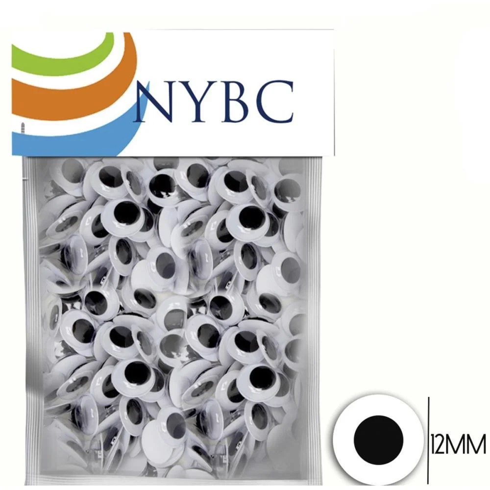 Artesanato Olho Movel 12Mm Preto Nybc (Pct.c/100) - imagem 3