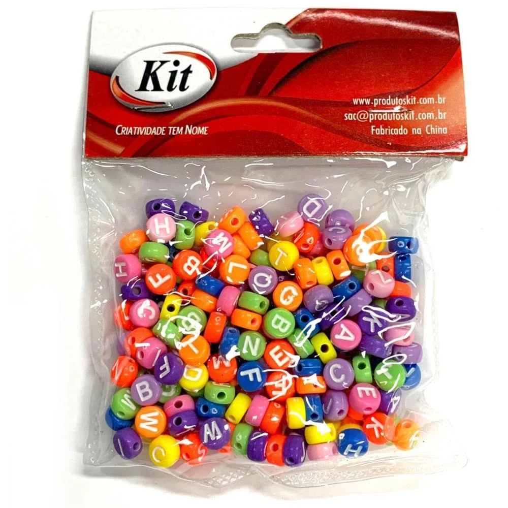 Micanga Conta Redonda Letras Candy 25G Kit (Pacote) - imagem 2