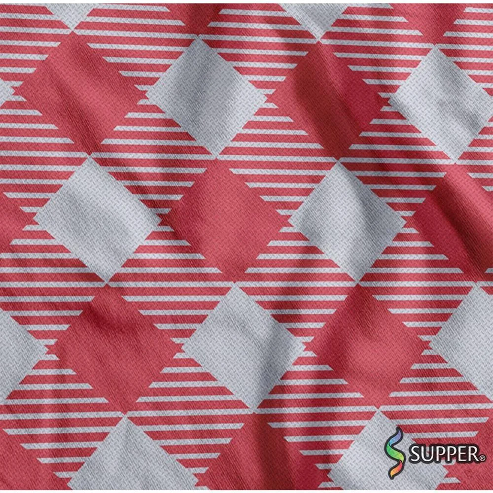 Tnt Estampado 1,40M 40G Xadrezao Branco/Vermelho Supper (Rl-25Mts) - imagem 3