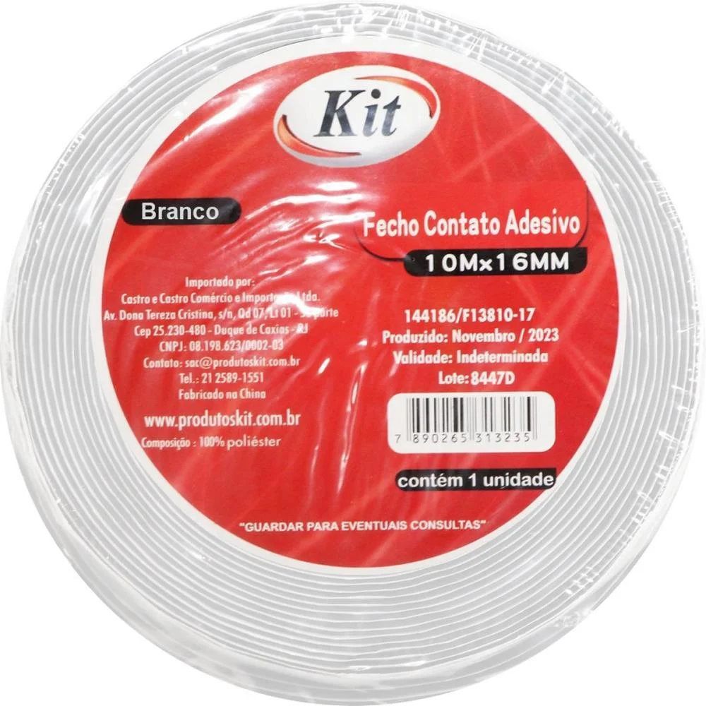 Velcro 16Mm Adesivo Br C/10Mt Kit (Rolo) - imagem 3