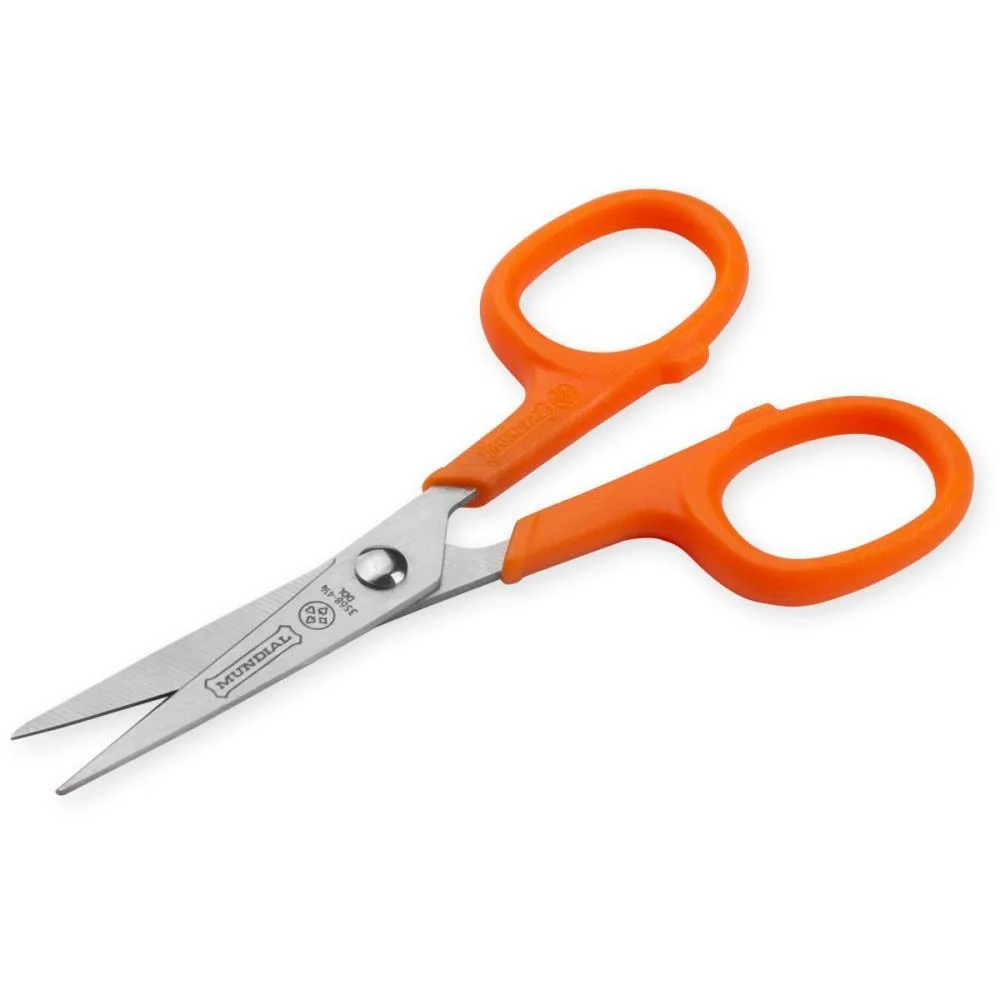 Tesoura Artesanal Bordar Fio Liso Laranja 11Cm Mundial (Unidade) - imagem 3