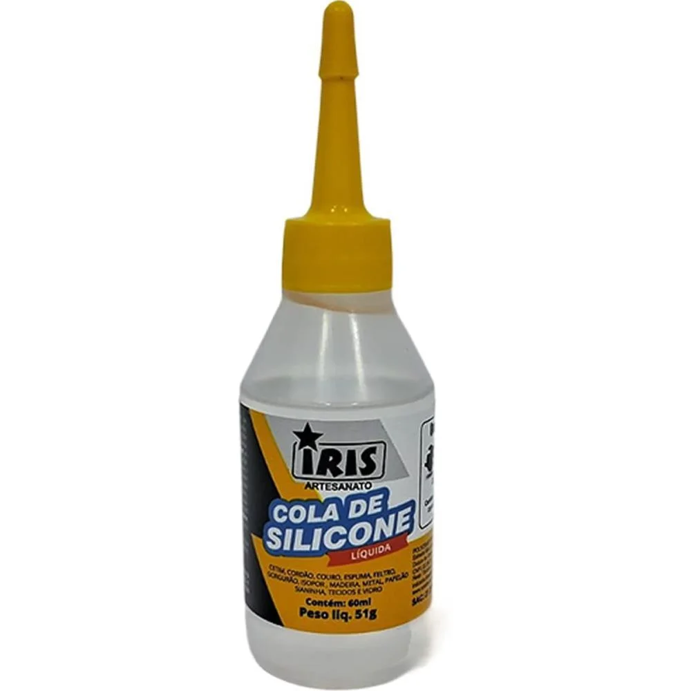 Cola Para Artesanato Silicone Liquido 60Ml. Iris (Pct.c/06) - imagem 2