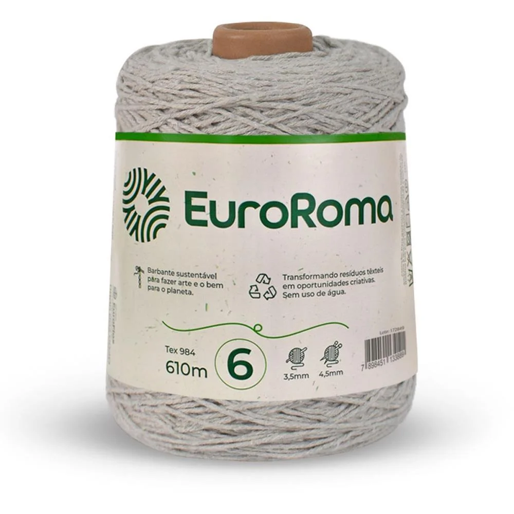 Barbante Colorido 600G 4/6 Fios 610M Caqui Euroroma (Unidade) - imagem 4