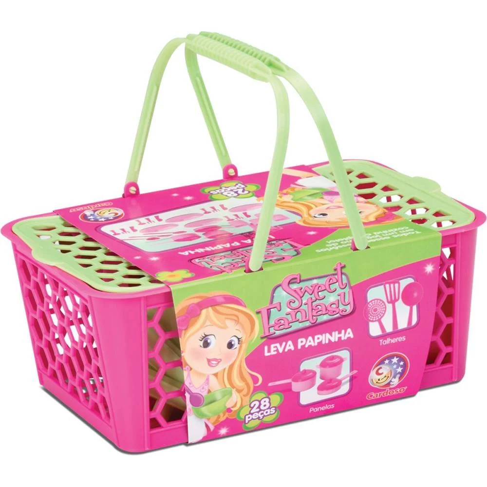 Brincando De Casinha Cesta Leva Papinha 28 Pecas Cardoso Toys (Unidade) - imagem 3