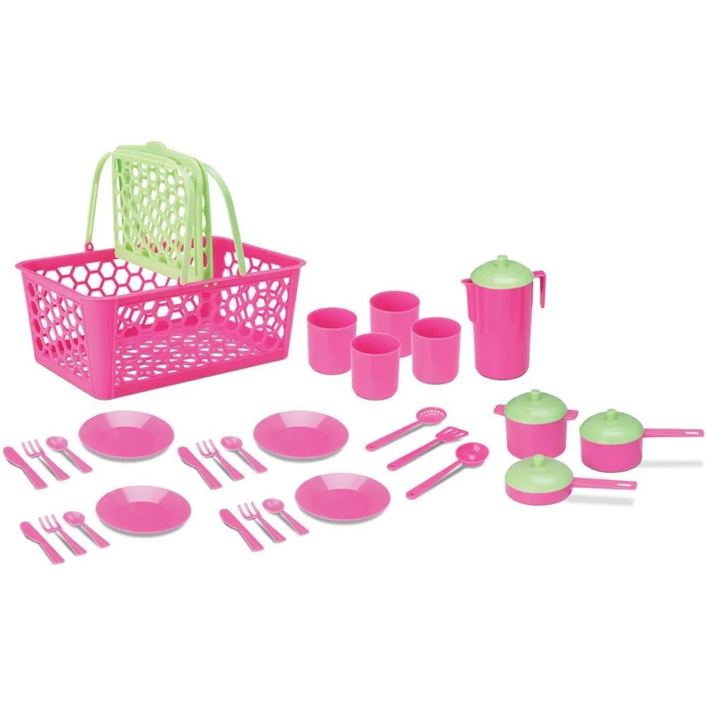 Brincando De Casinha Cesta Leva Papinha 28 Pecas Cardoso Toys (Unidade) - imagem 4