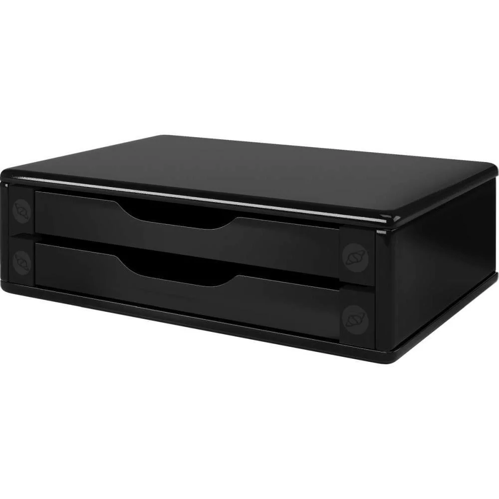 Suporte Para Monitor 2Gavetas 39X26X12 Mdf Black Pi Souza (Unidade) - imagem 4