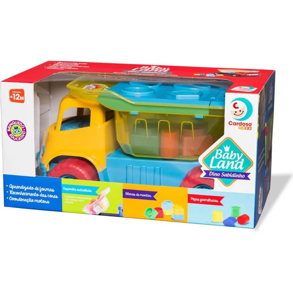 Brinquedo Educativo Dino Sabidinho Baby Land Cardoso Toys (Unidade) - imagem 6