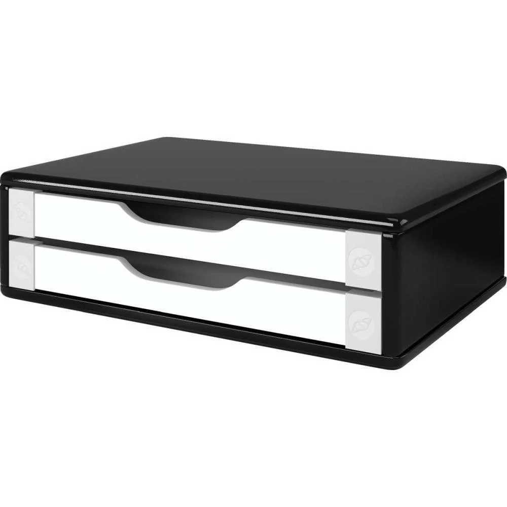 Suporte Para Monitor 2Gavetas 39X26X12 Mdf Pt/Bc Souza (Unidade) - imagem 4