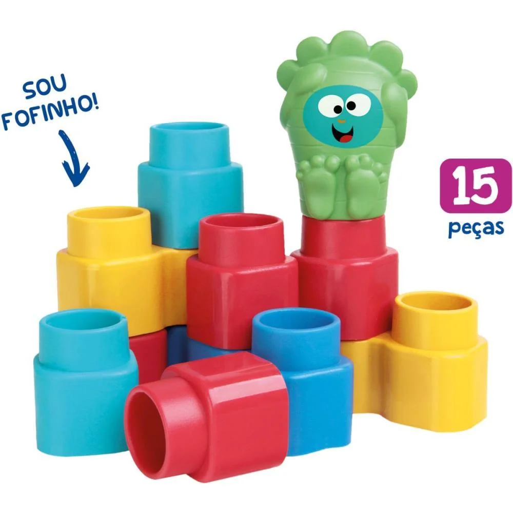 Brinquedo Para Montar Fofo Blocos 15 Pecas Elka (Unidade) - imagem 4