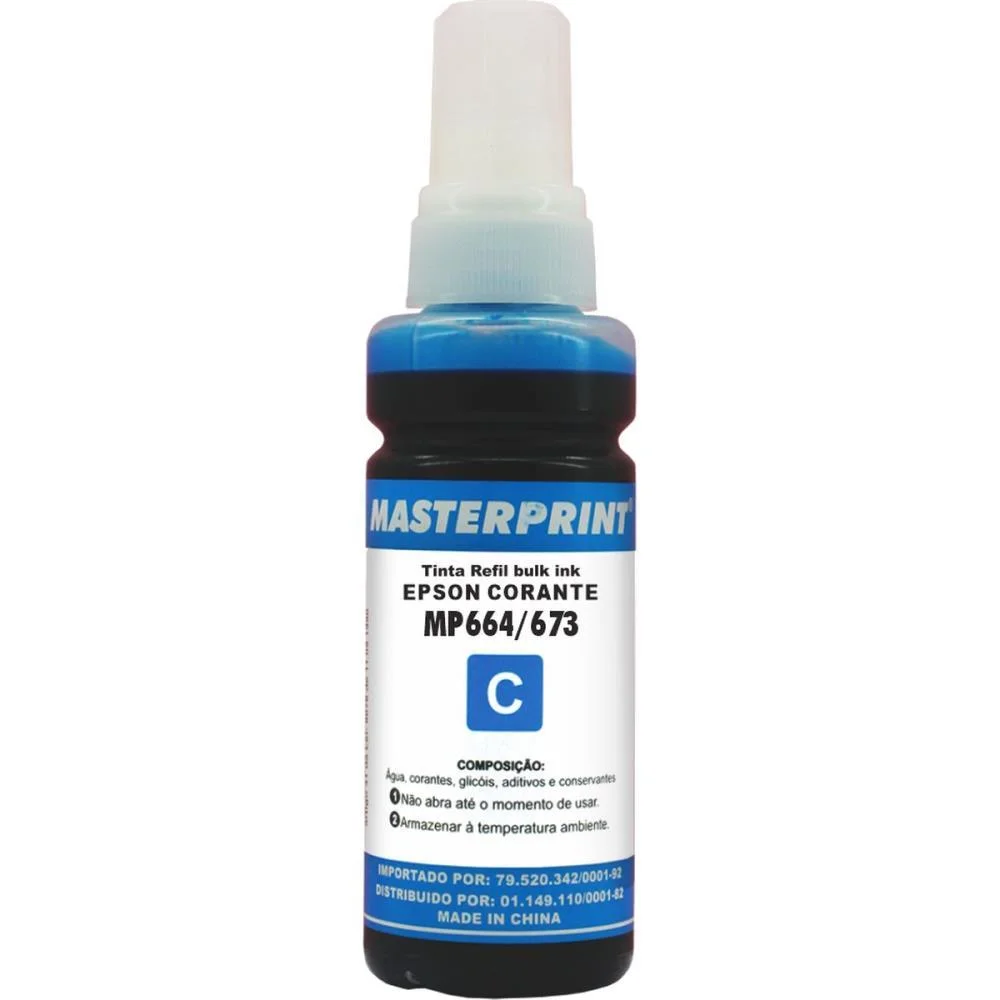 Refil De Tinta Epson Comp. 664 Ciano 100Ml Masterprint (Unidade) - imagem 2