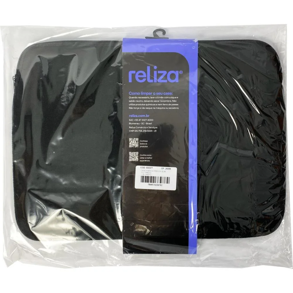 Cases Para Notebook Neoprene Preto Slim 15,6 Pol Reliza (Unidade) - imagem 5