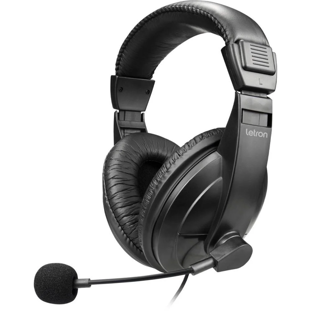 Fone De Ouvido Com Microfone Letron Headset Office Jumbo Pt Leonora - imagem 3