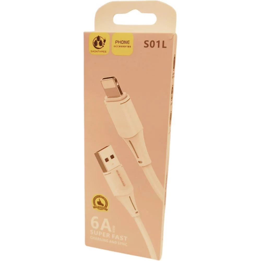 Cabo Usb Turbo Usb/Ios 6A 1M Branco Flex - imagem 4