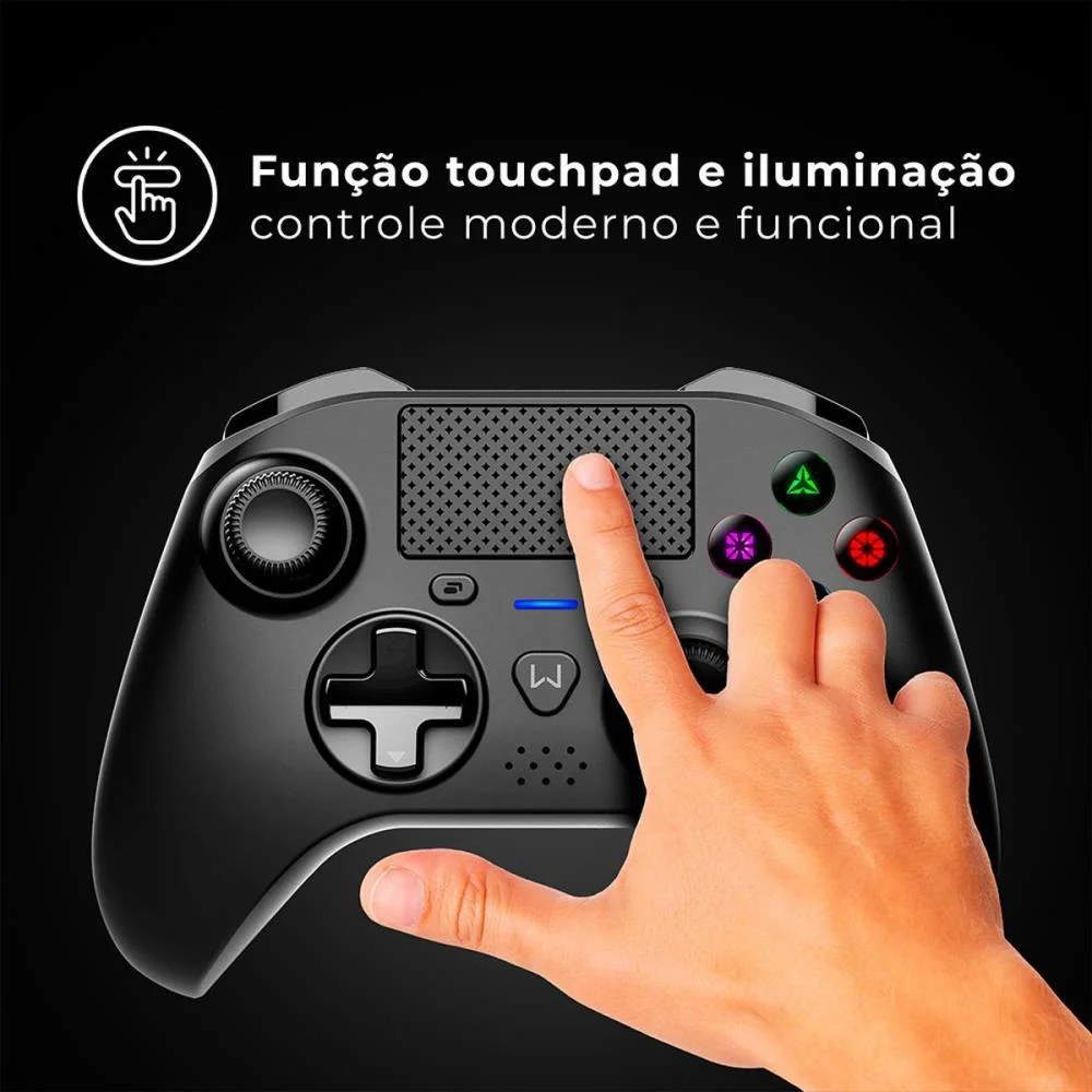 Controle Para Jogo Mine Pro Bluetooth Ps4/Pc Pt Multi - imagem 6