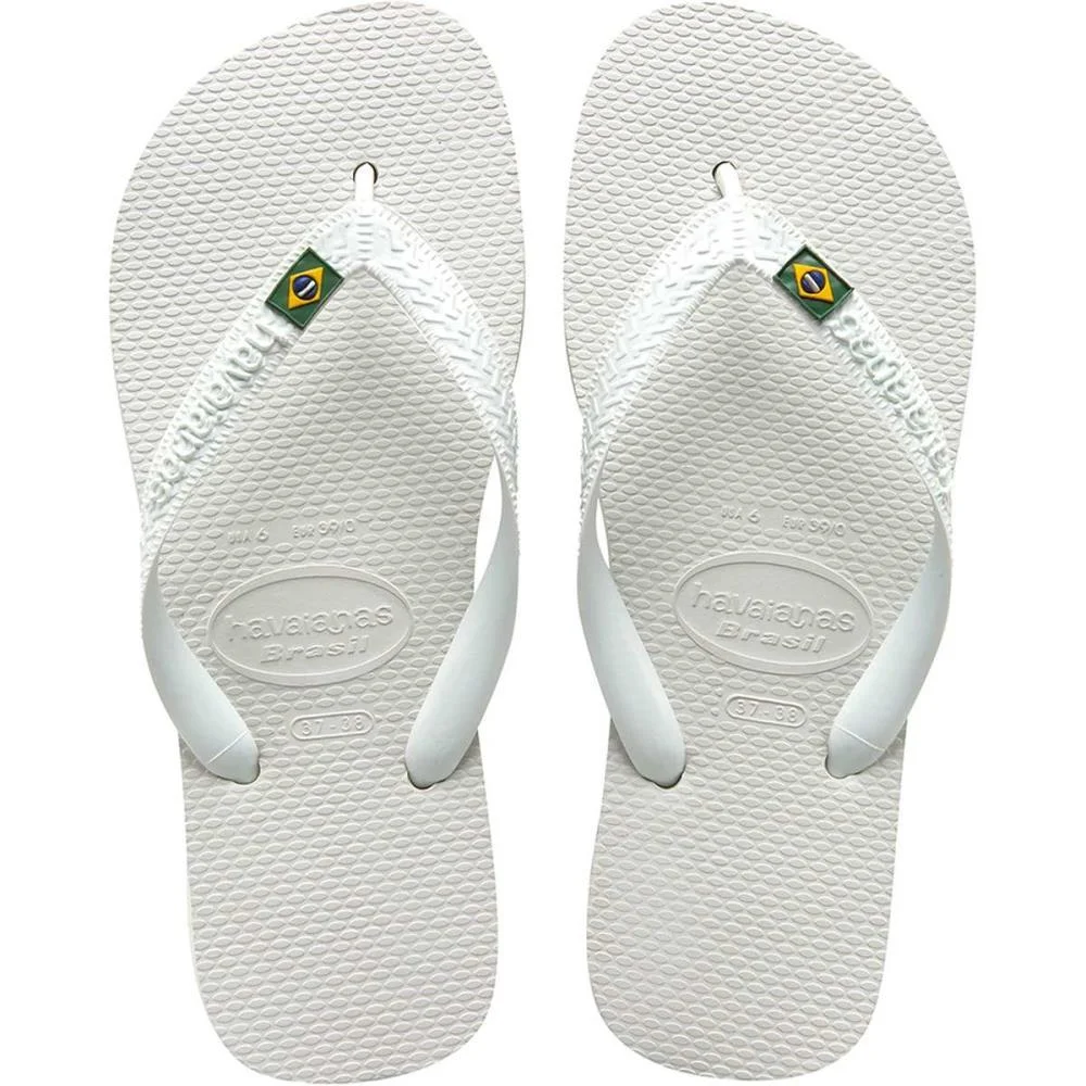 Chinelo Havaianas Unissex Brasil 41/2 Branco Havaianas (Par) - imagem 2